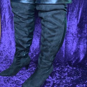 Wide calf over the knee boots